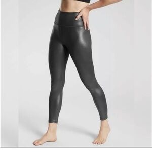 NWOT- ATHLETA - ALL OVER GLEAM TIGHT in Black